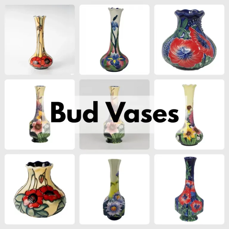 Bud Vase in shape of a flower Bud design all with floral patterns