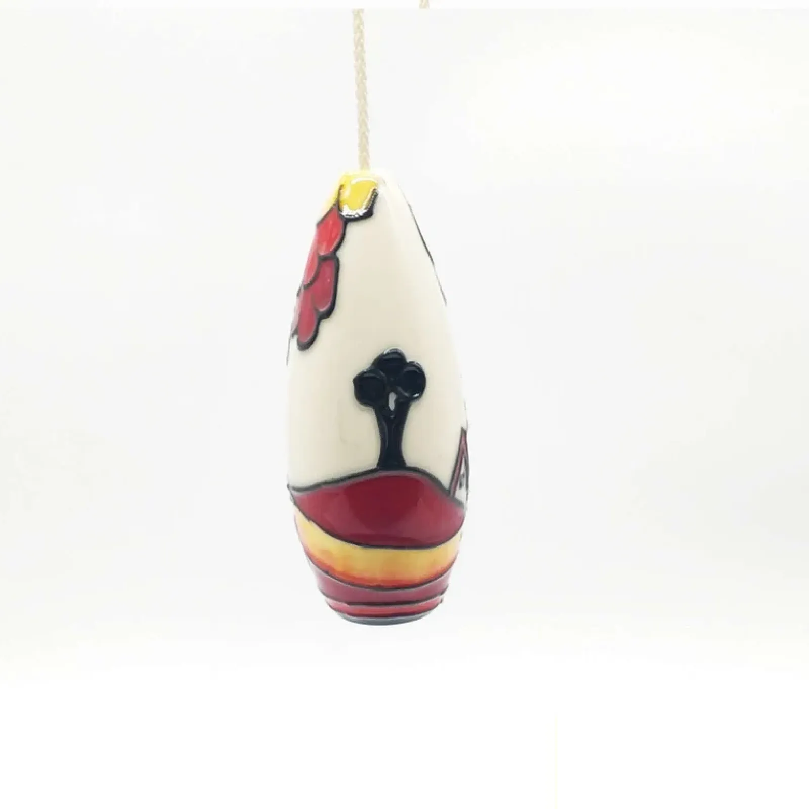 side of novelty light pull with white and red design modern style