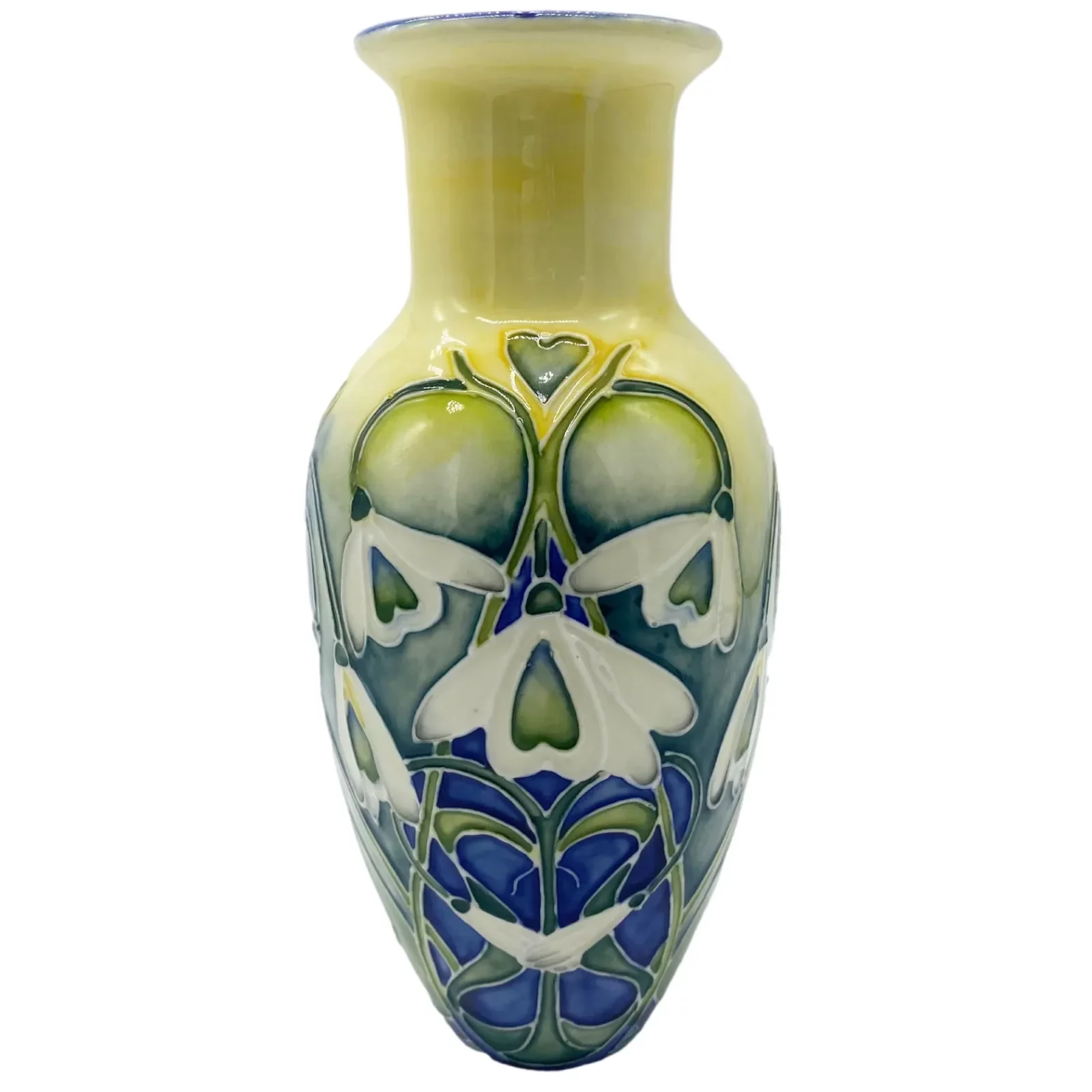 Cream Ceramic Vase Snowdrop Design