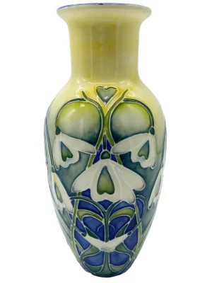 Cream Ceramic Vase Snowdrop Design
