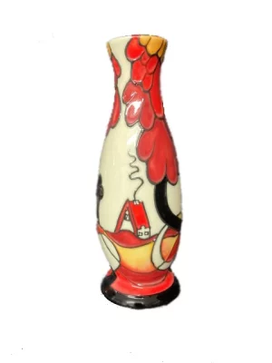 mini vase with modern decor hand painted by old tupton ware