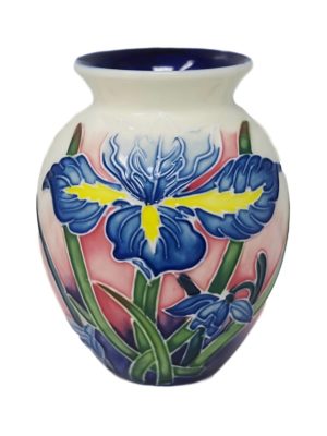 Small vase blue flower round and pretty