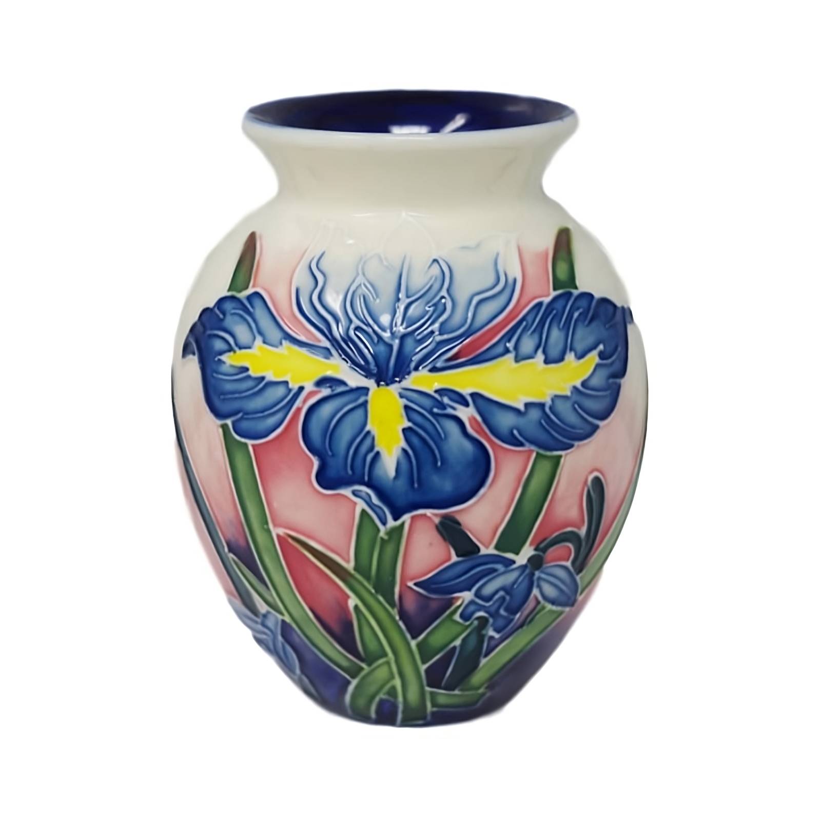 Small vase blue flower round and pretty
