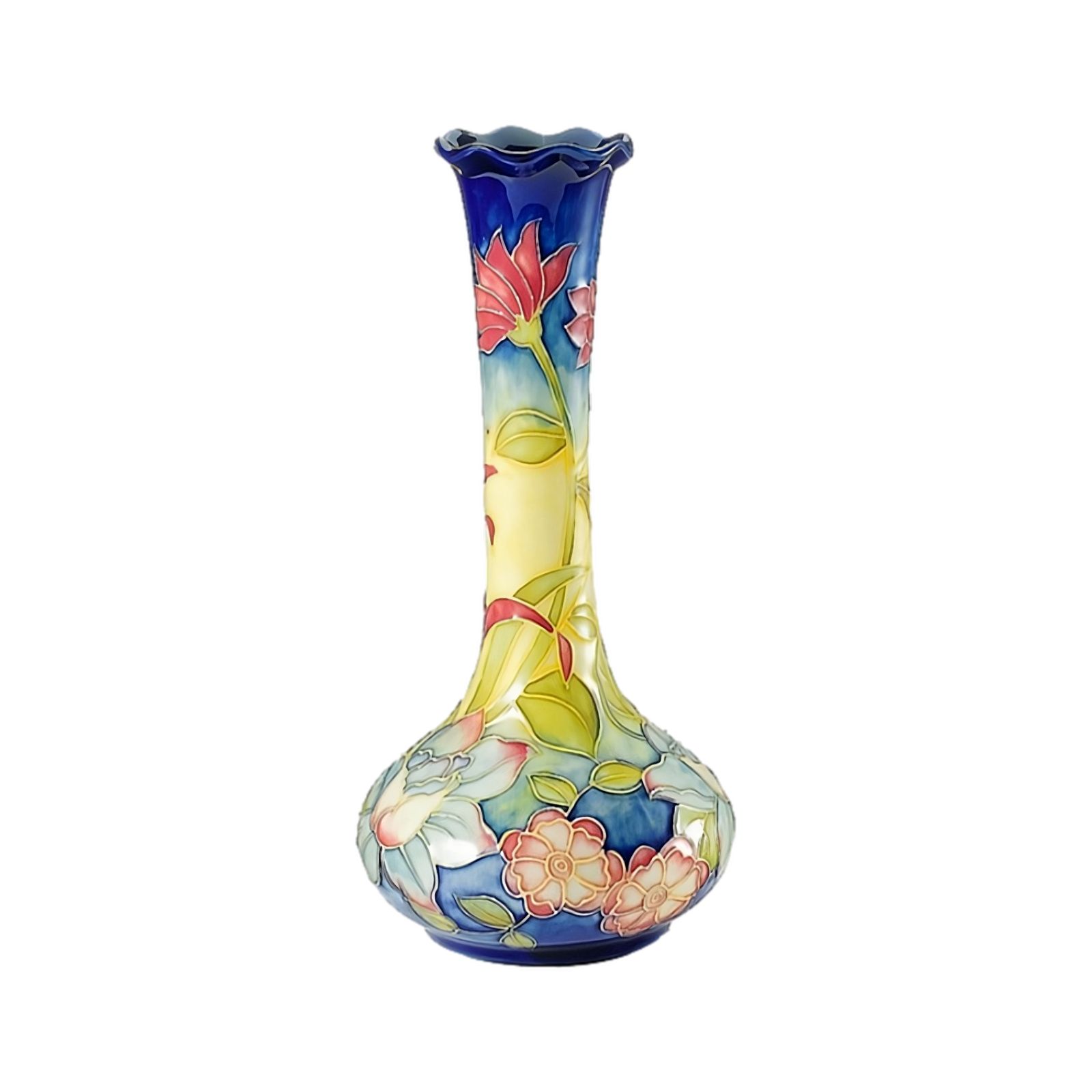 pretty and stylish floral patterned bud vase hand painted